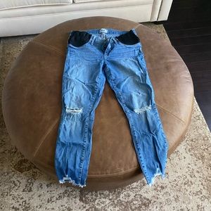 Paige Verdugo Crop Janis Destructed Maternity Jean